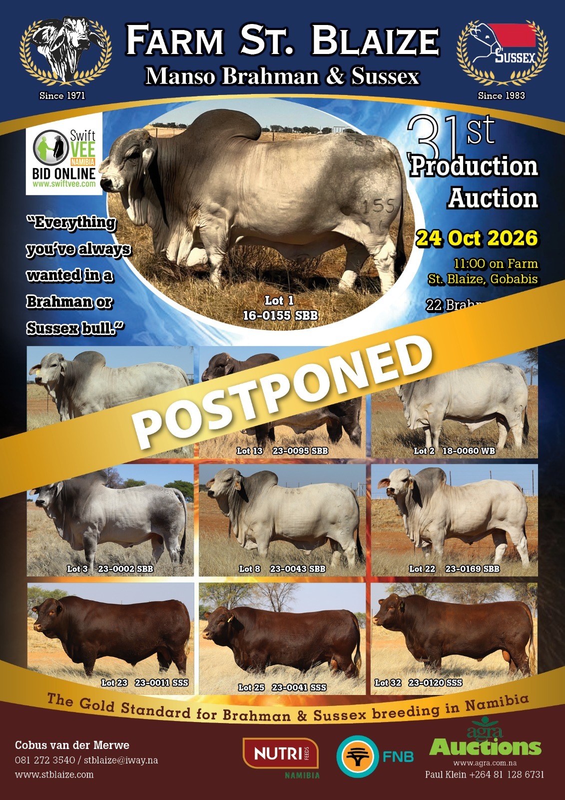 St Blaize Poster Postponed